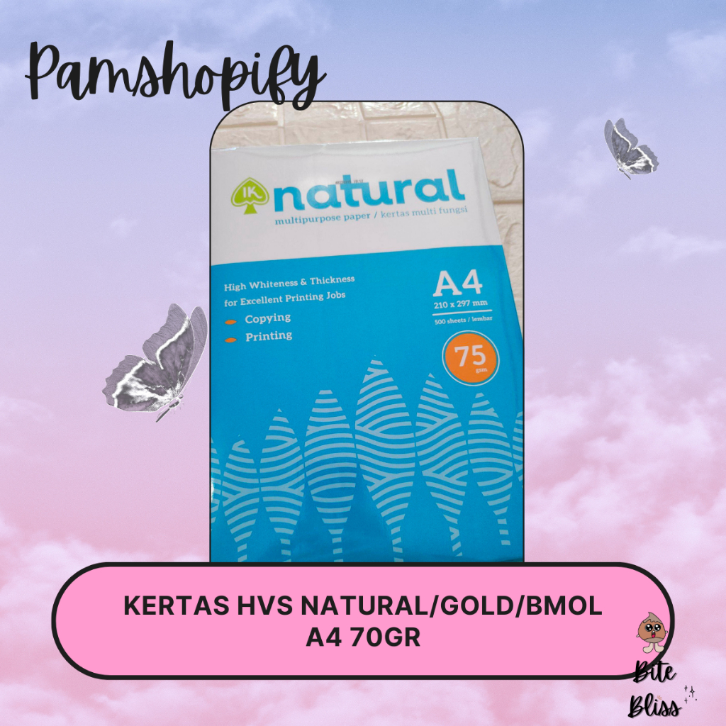 

Kertas Hvs Natura/Gold/Bmol A4 70gr Murah