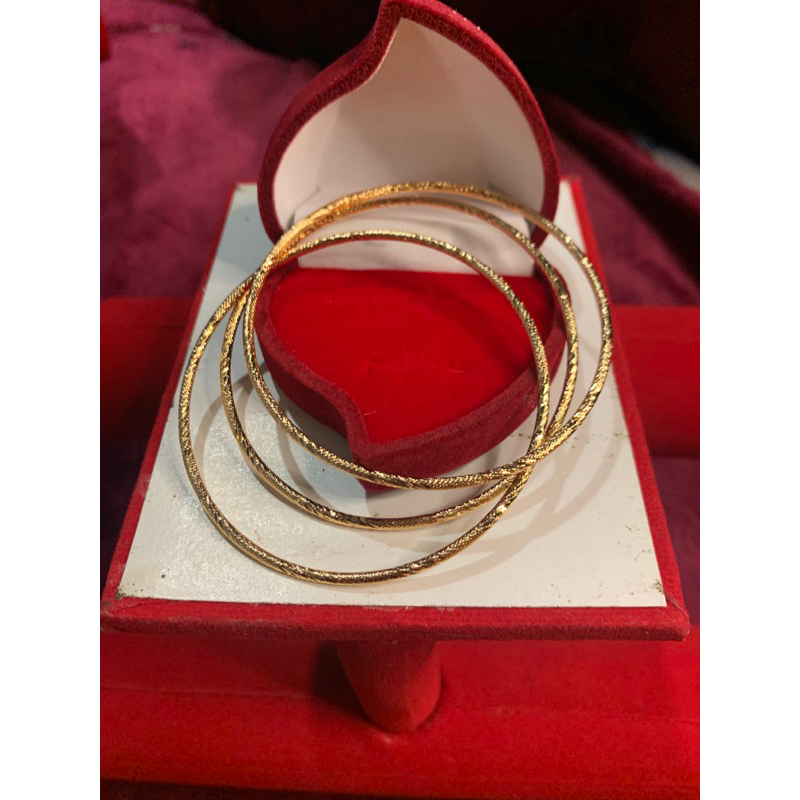 gelang keroncong lapis emas