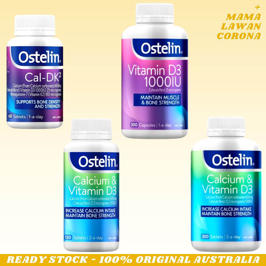 OSTELIN Calcium & Vitamin D3 130 Tablet 250 275 300 Tablets / Cal DK2 D K2 60 Tab / OSTELIN Vitamin 