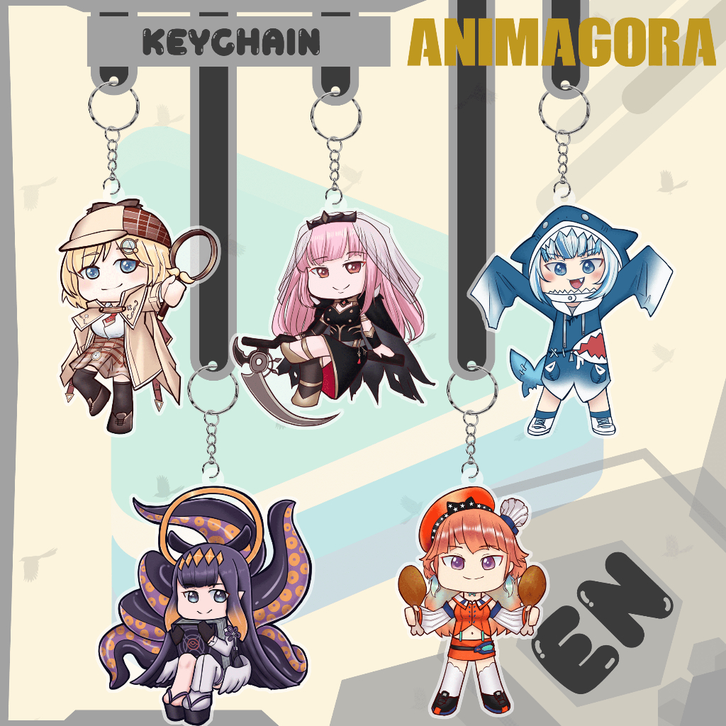 Holomyth Hololive acrylic keychain