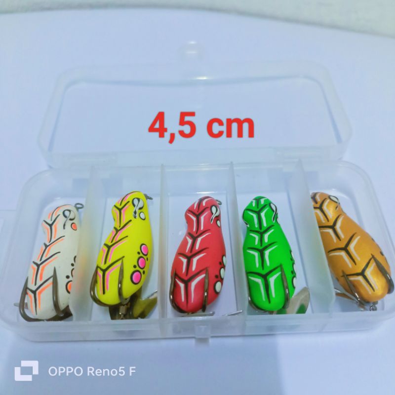 paket murah 5 pcs soft frog + box lure