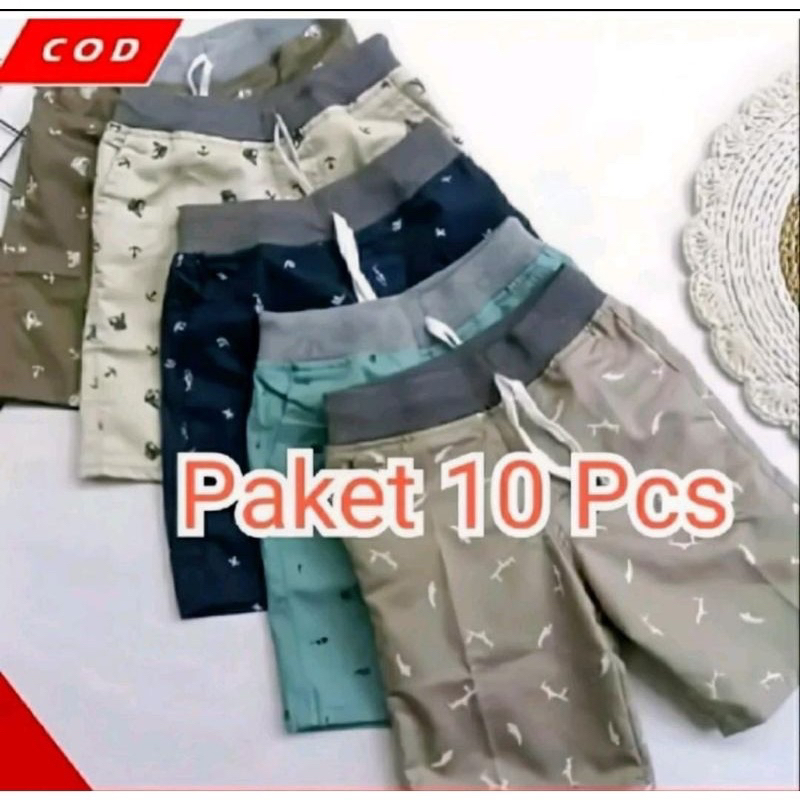 [PROMO] 50 Ribu Dapat 5 Celana Pendek Anak Motif Usi 2-15 Tahun Termurah