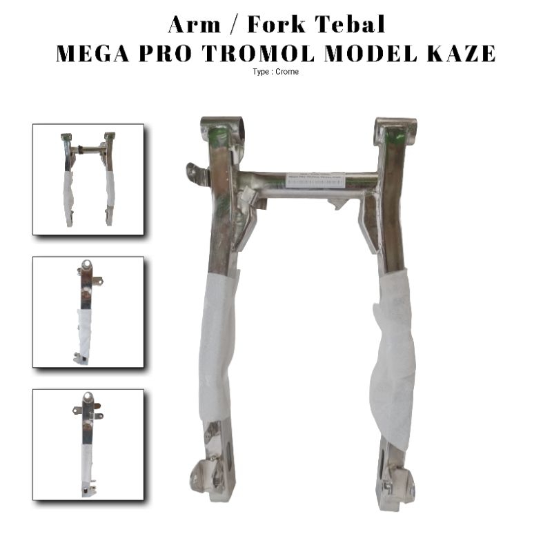 fork arm mega pro, gl pro pnp kaze bahan tebal