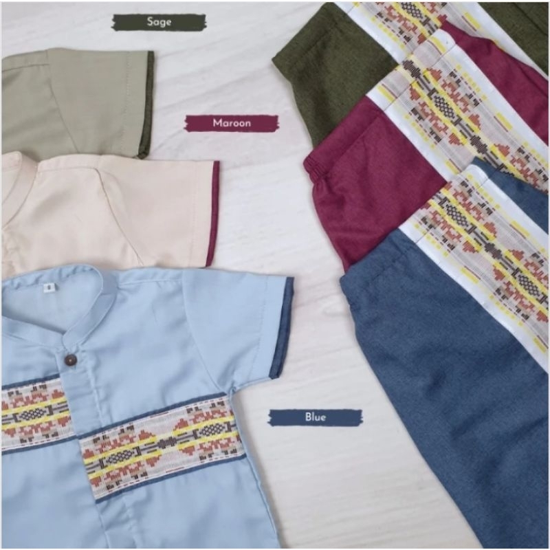 Reyhan Set Sarung Instant  dan Peci Baju Koko Anak Laki-Laki Muslim  By Veliza