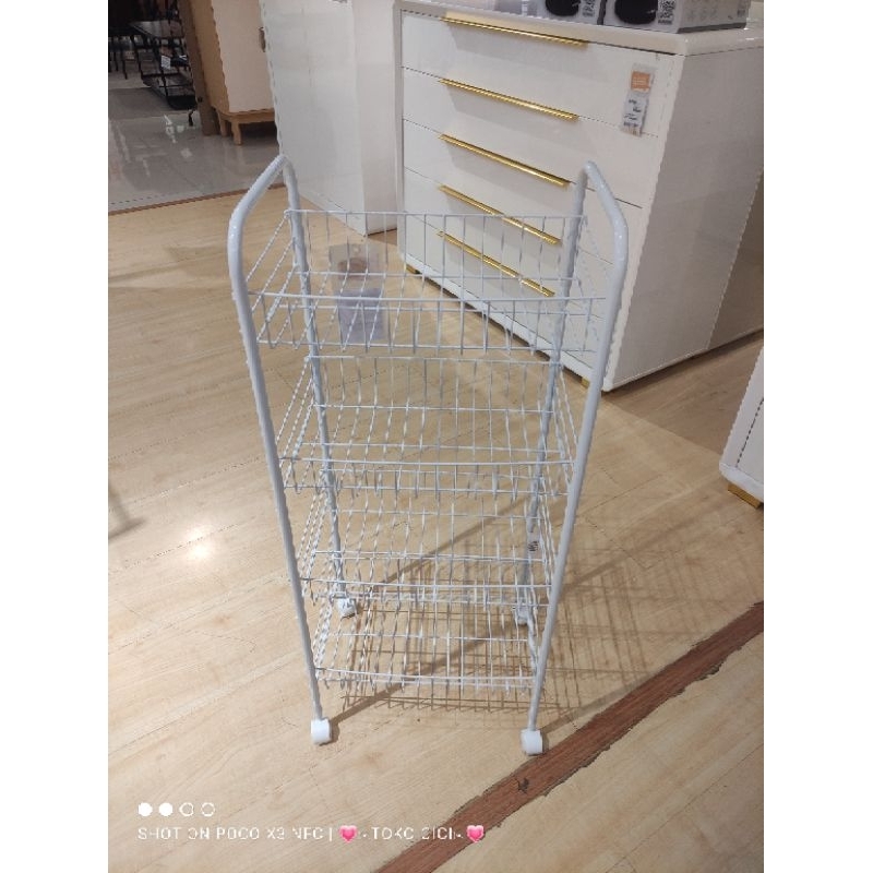 Rak Troli Penyimpanan Informa dengan roda 4 tingkat