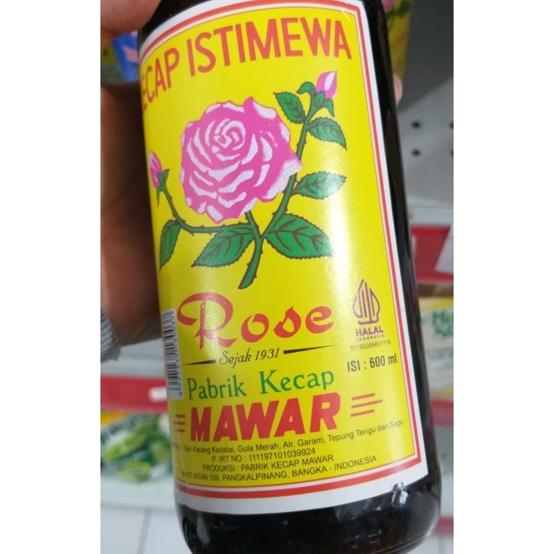 

Kecap Asin Bangka Cap Rosa Cap Mawar 600 ml