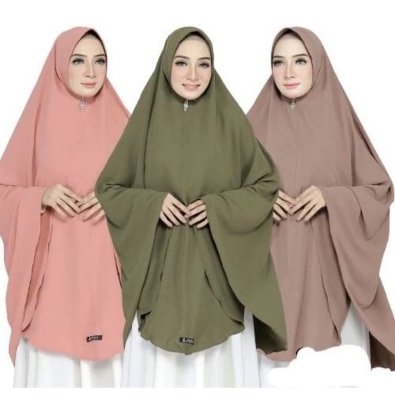 Hijab Syar'i Crinkle Airflow / Bergo Ped Jumbo XXXL Syar'i Crinkle Airflow