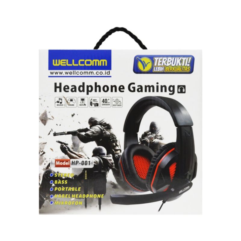 HEADPHONE GAMING WELLCOMM Pubg & FREE FIRE BEST PERFOMANCE
