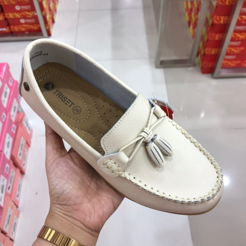 Sepatu Kulit Moccasin Wanita by Triset | Sepatu Loafer Kulit Triset | Sepatu Slip on Triset