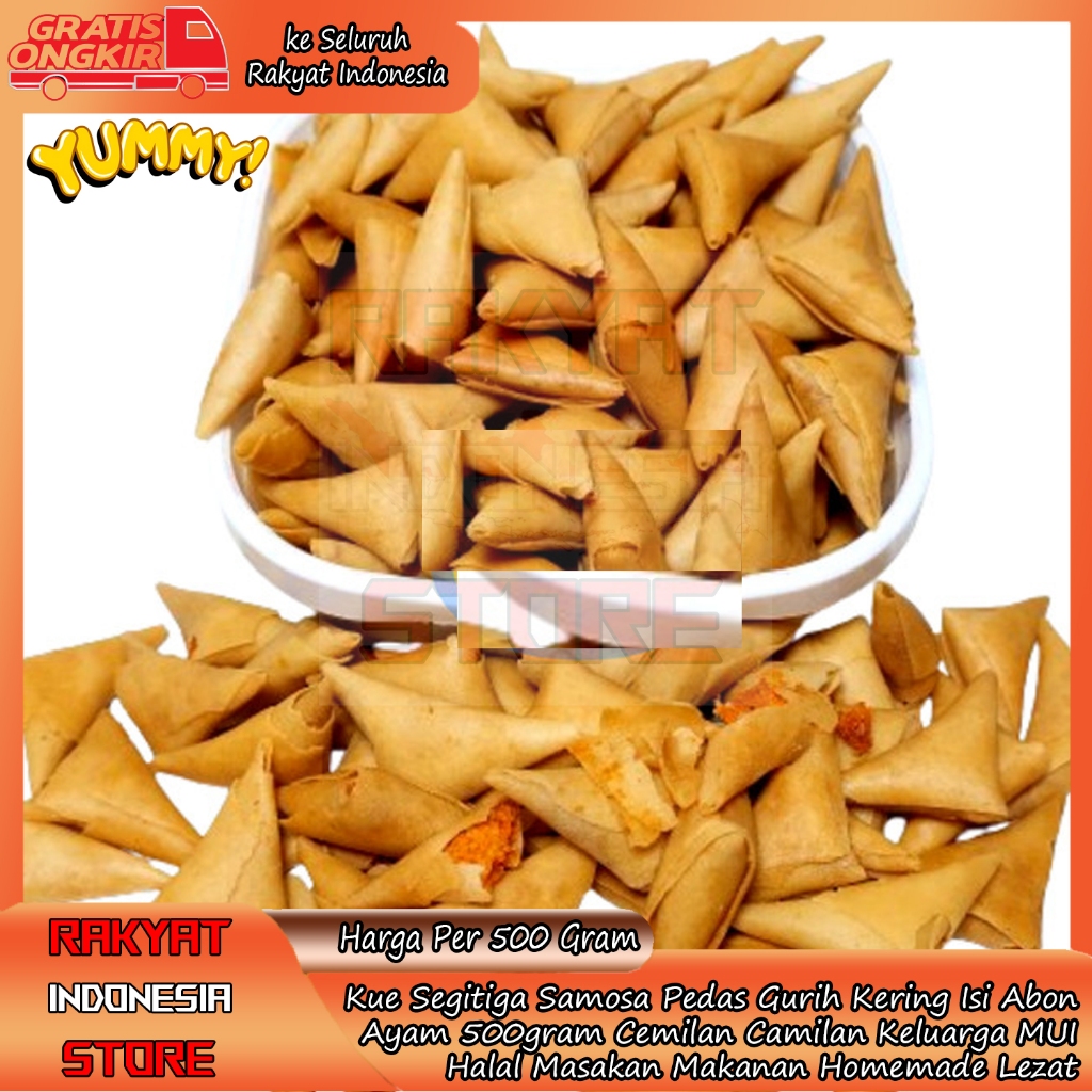 

Kue Segitiga Samosa Kering Isi Abon Ayam 500gram Samo Sa Camilan Keluarga Halal Masakan Makanan Ringan Keripik Renyah Cemilan Hari Raya Murah Idul Fitri Lumer Manis Gurih Snack Ciki Asin Jajajan Pilus Vilus Snacky Tanpa Pengawet RDS4