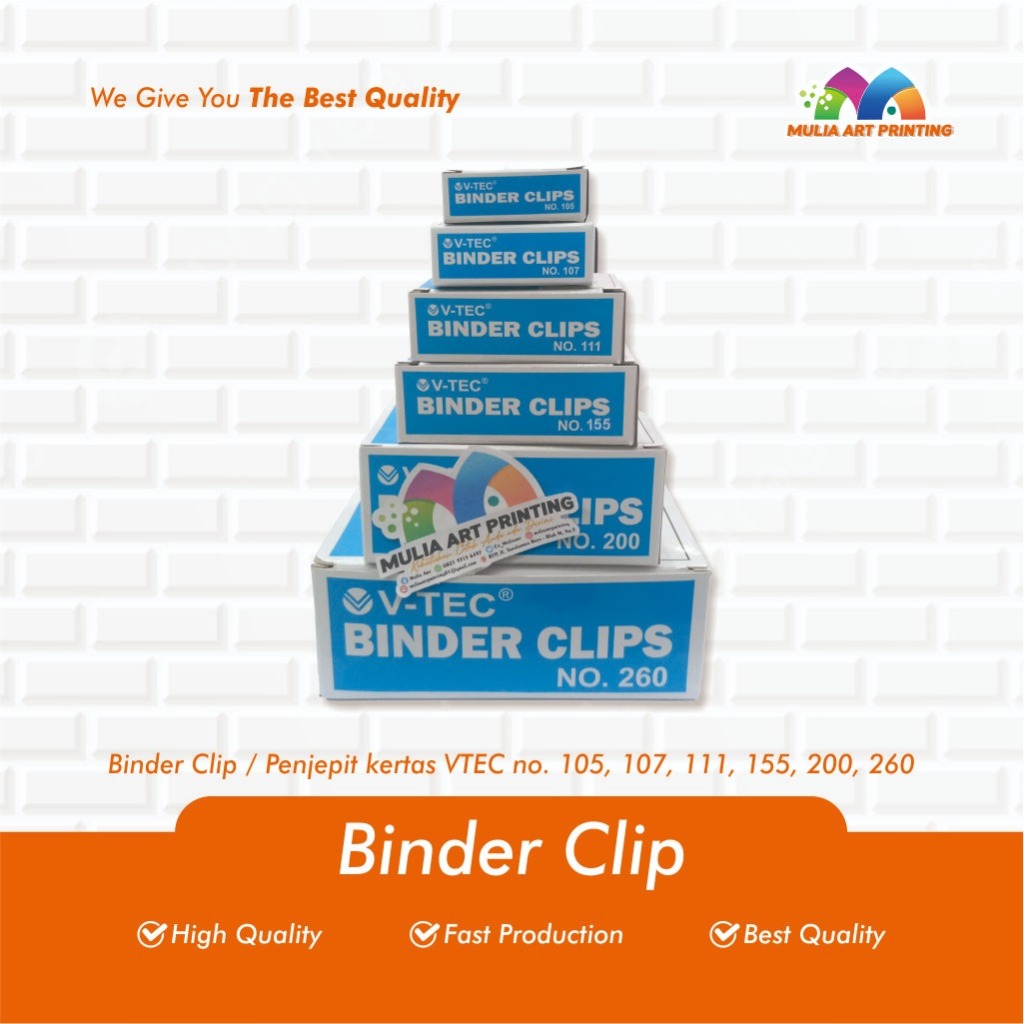 

BINDER CLIP/PENJEPIT KERTAS 105/107/111/155/200/260