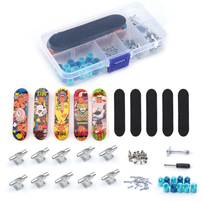 Finger Skateboard 5pcs/Set Mainan Skateboard Mini Finger Skate Finger Skateboard Jari Mini Original