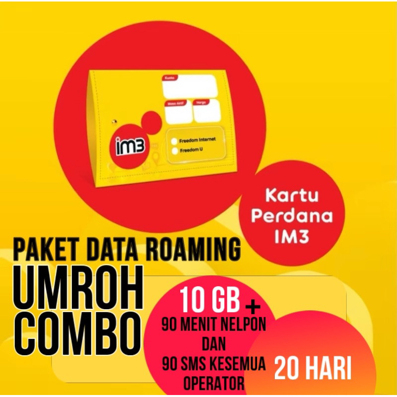 Paket data Roaming umroh 10 GB COMBO indosat