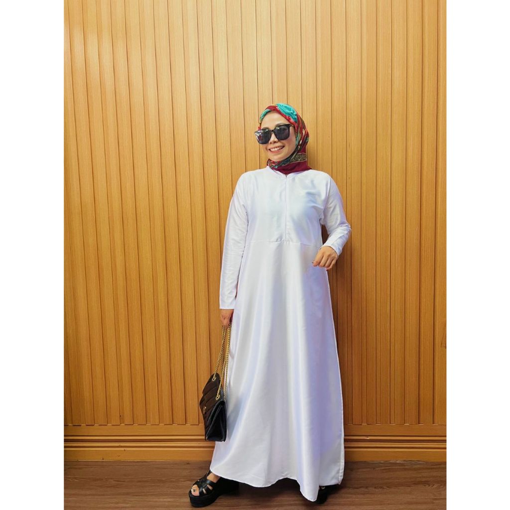 Inner Dress GAMIS SATIN KEBAYA LENGAN PANJANG MEWAH