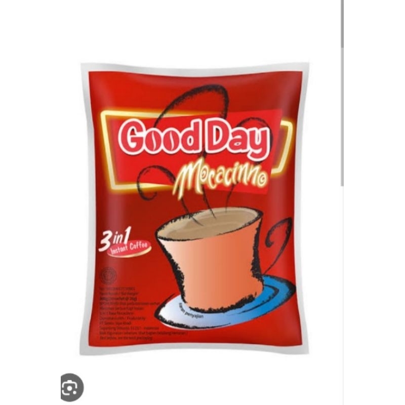 

Kopi Good day mocacinno Saset isi 10pcs