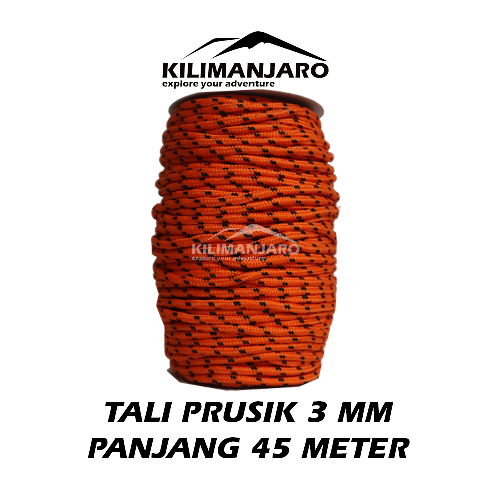 

Tali Prusik 3 MM Panjang 1 Roll 45 Meter - Tali Tenda - Tali Flysheet - Gelang Paracord