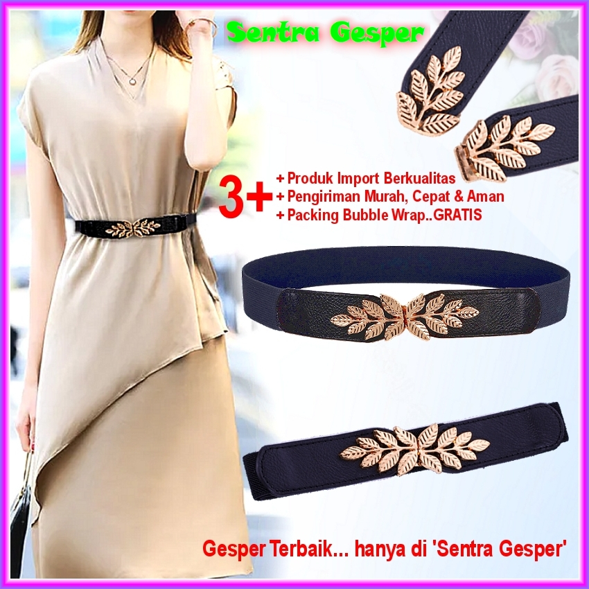 Gesper Wanita Ikat Pinggang Belt Kecil Fashion Sabuk Aksesoris Cewek Karet Korea Import Slim Kecil K