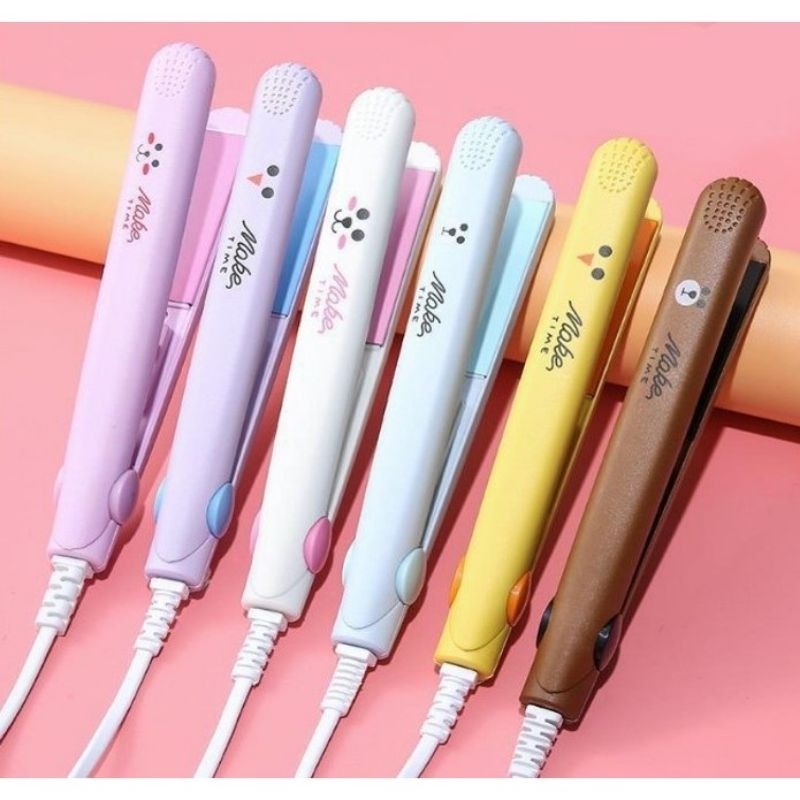 catokan rambut karakter 2in1 / catok rambut mini / hair straightener iron