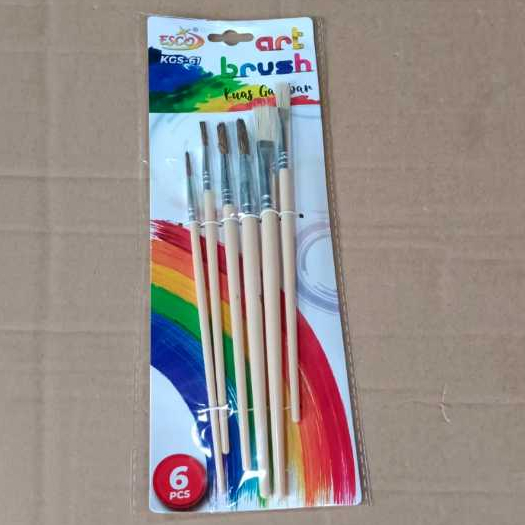 

kuas lukis /kuas cat air/ kuas kanvas set 6 pcs (12 75 23)