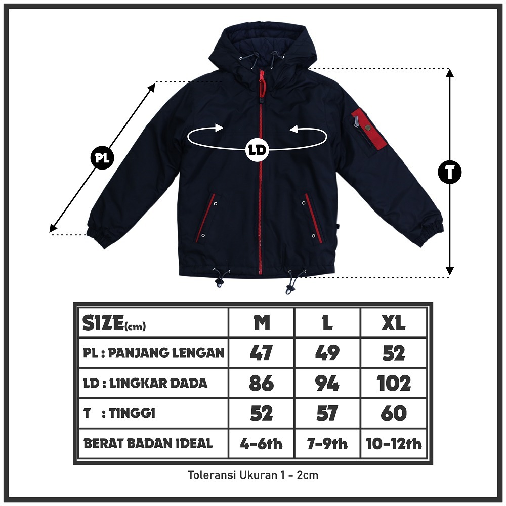 Bergaransi Jaket Anak Taekwondo Indonesia Parasut Semi Wf