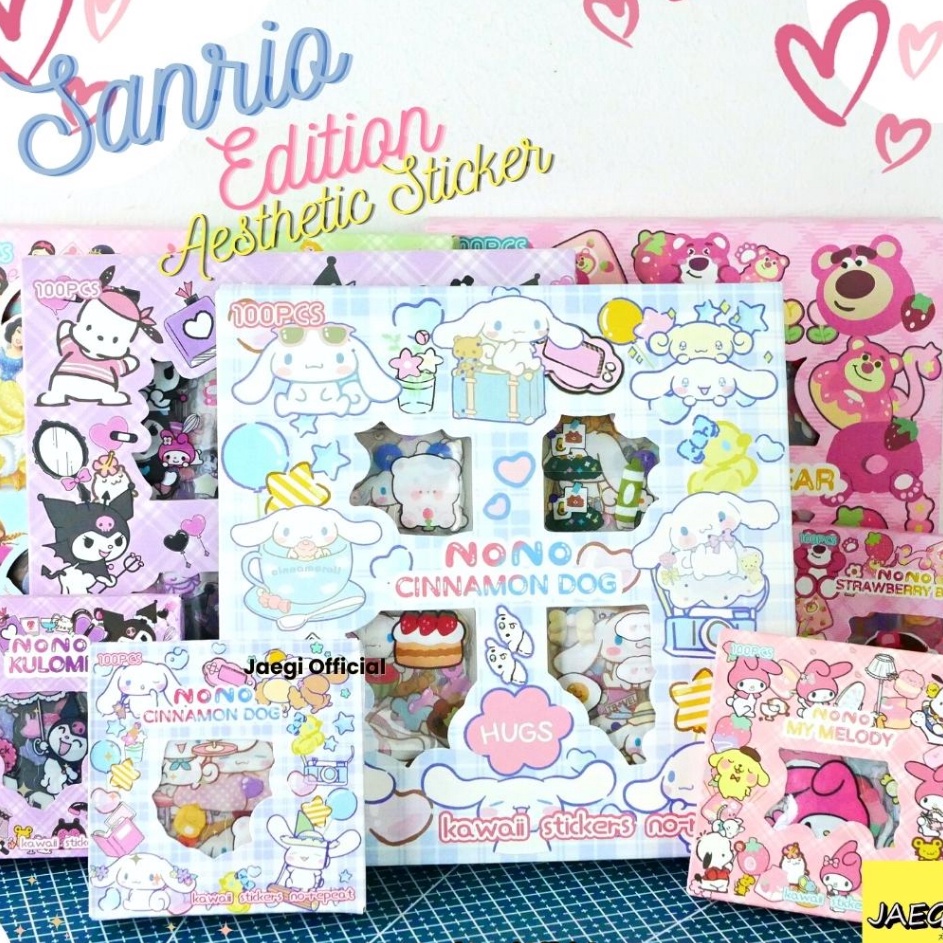 

Baru 6SZ8 JAEGi Premium Sanrio Sticker Small Box isi 1 Pcs Aesthetic Waterproof Sticker E39 Laris