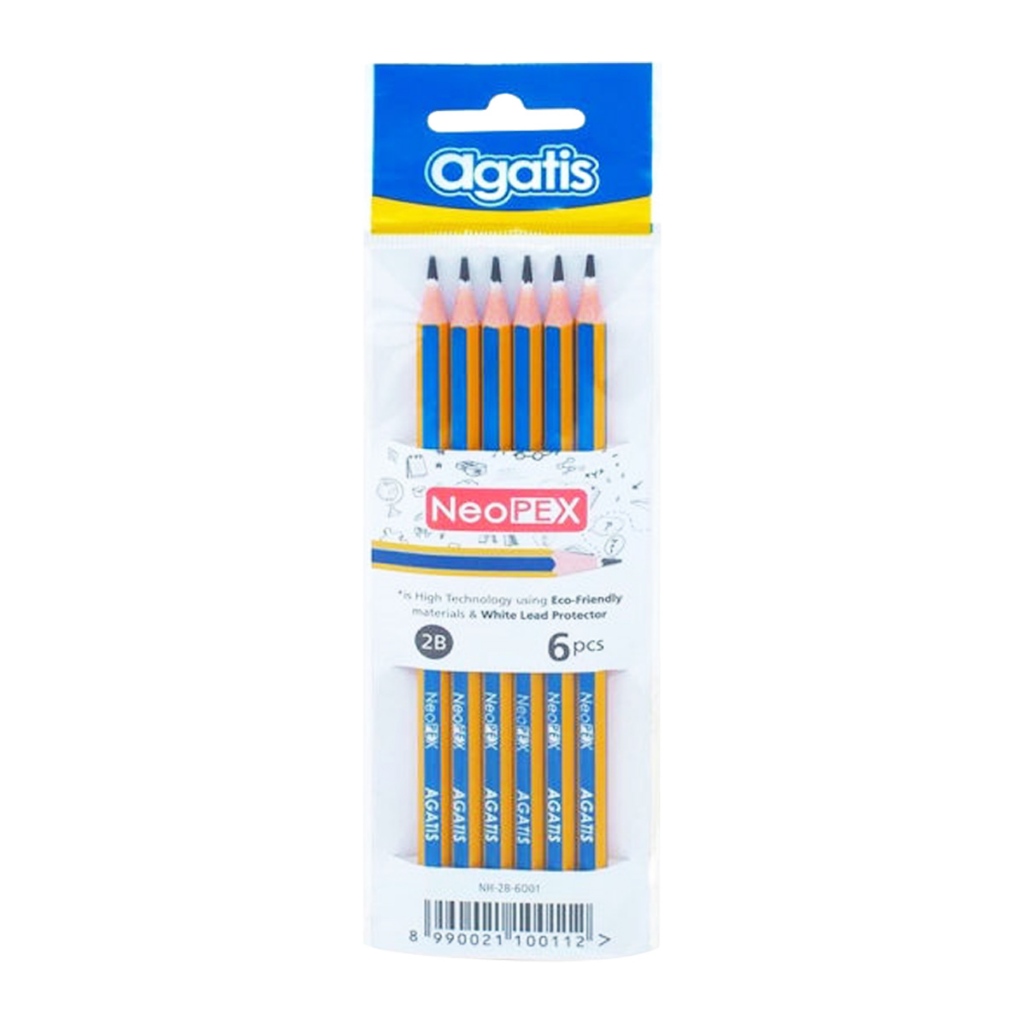 

AGATIS Pensil kayu 2B Neopex 1 Set Isi 6 Pcs Harga Ekonomis
