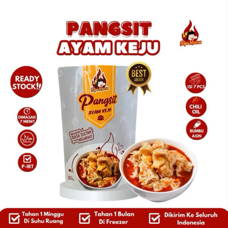 

READY STOCK Pangsit Ayam Keju Nyai Mercon