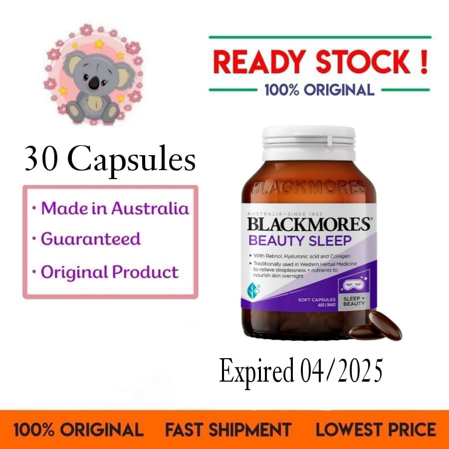 Blackmores Beauty Sleep 30 Capsules Ori Australia