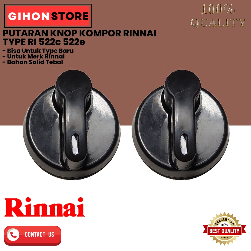Knop Putaran Kompor Gas Rinai Model Baru 522c 522e