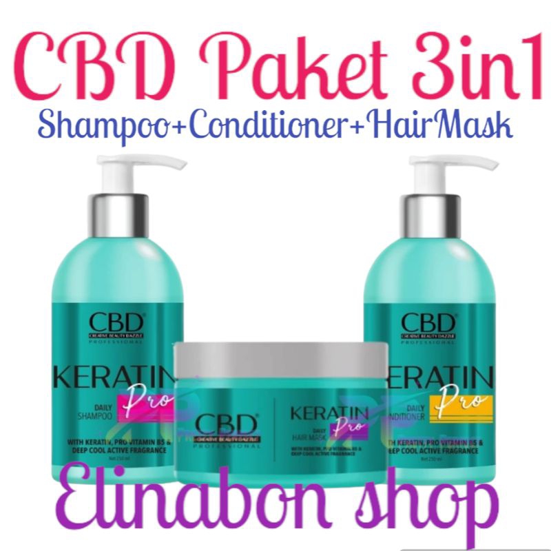 CBD Pro Keratin Paket 3in1(Shampoo+Conditioner+HairMask)