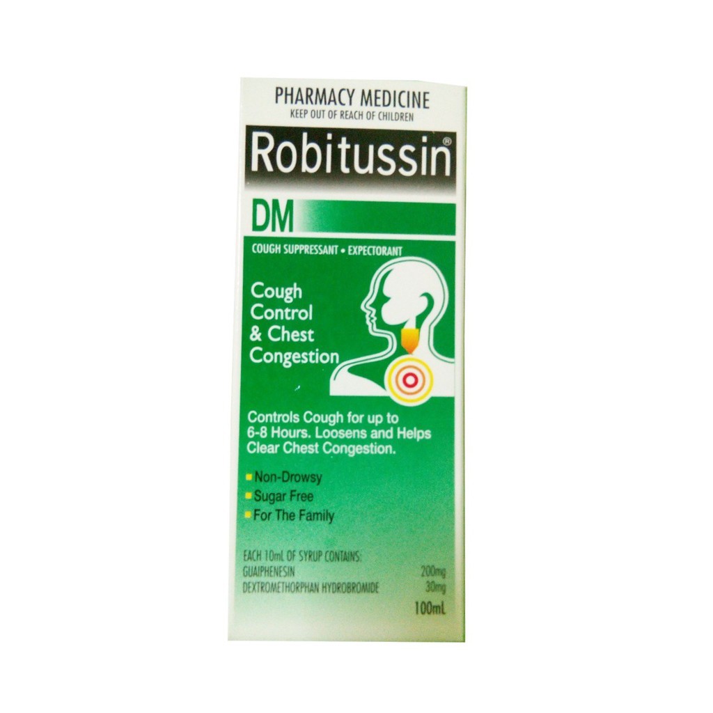 Robitussin DM Syrup, 100ml// Non-Drowsy// Sugar Free// Singapore