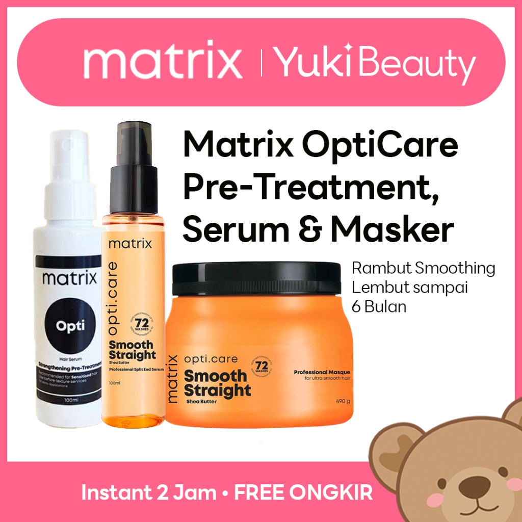 ❤ YUKI Manado ❤ Matrix OptiCare SmoothStraight PreTreatment Serum Masker Perawatan Rambut Smoothing