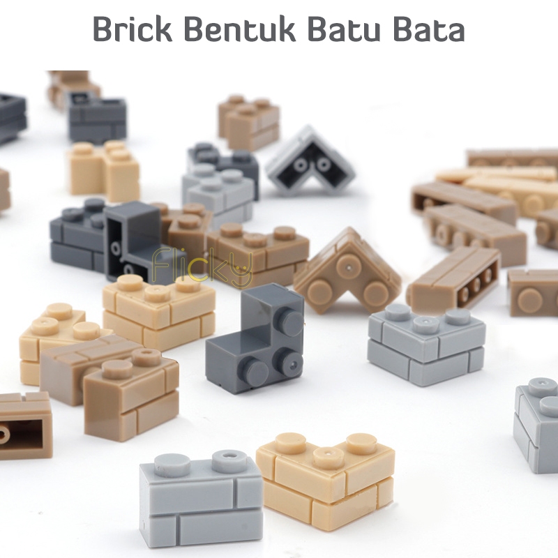 Mainan Brick Militer Assesoris military Tembok bata brick bata Swat ARMY minifigure