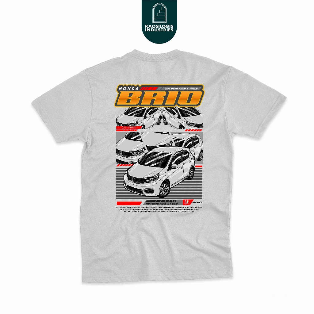 Kaos Honda Brio Lifestyle New  Desain 2023 Automotive Style T-shirt