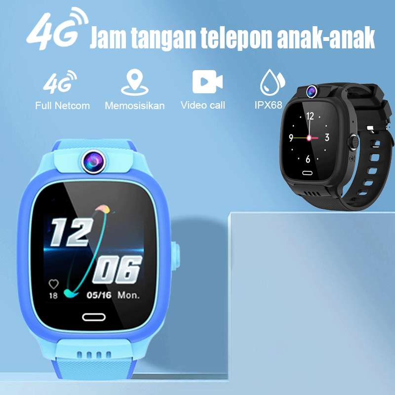 Imo Anti Air IP67 Jam tangan anak telepon - anak Gps Digital Smartwatch anak Waterproof Kids Smart Watch-2
