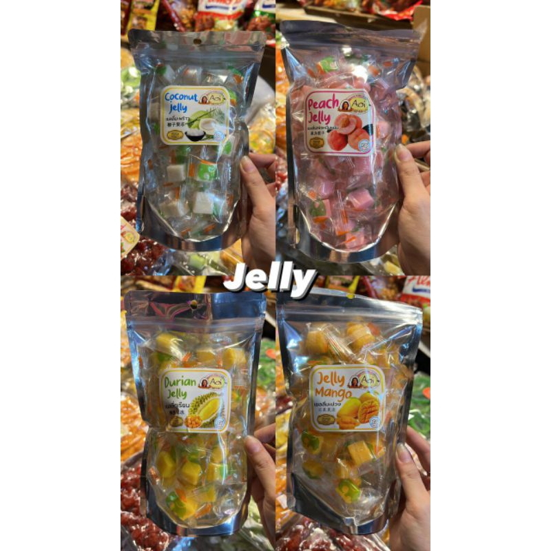 

Jelly Mango AOI / Durian Jelly / Coconut Jelly / Peach Jelly Original Thailand - Jelly AOI