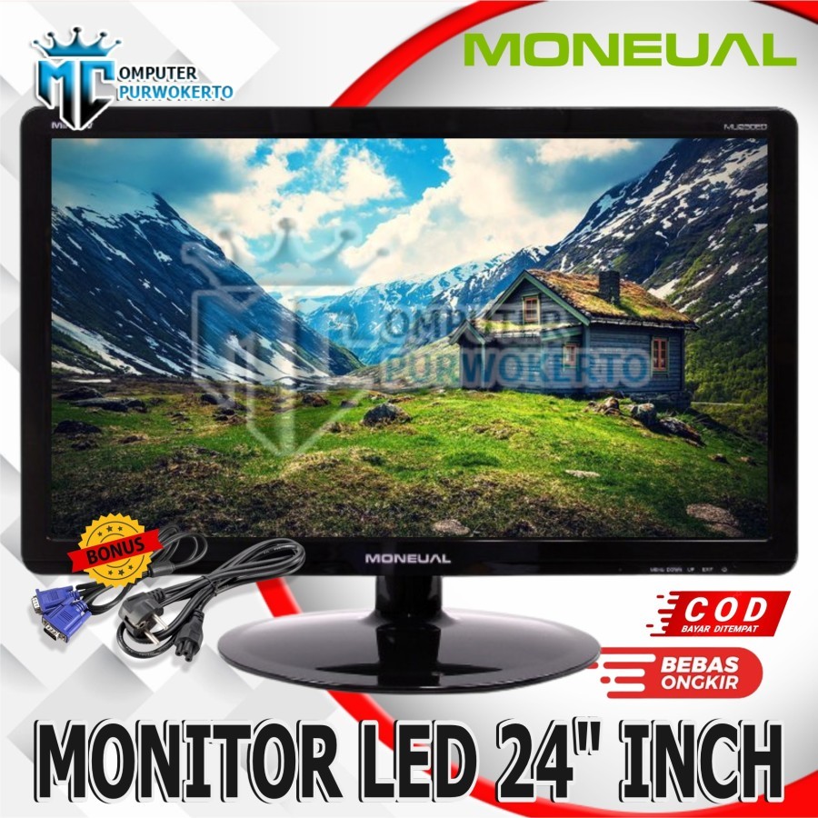 Monitor LED 24 INCH LED Monitor untuk PC / CCTV