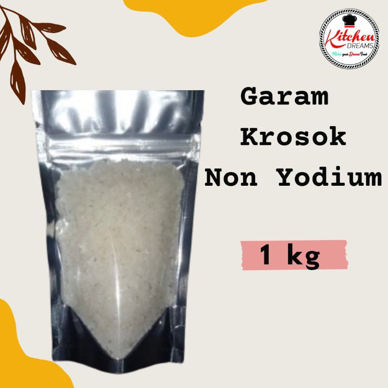 

Garam kristal laut / Crystal sea salt non yodium/ Garam Krosok / Garam Kasar 1 kg