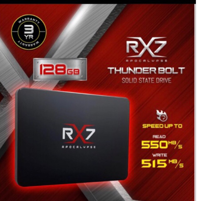 SSD 128GB RX7 GARANSI RESMI 3THN