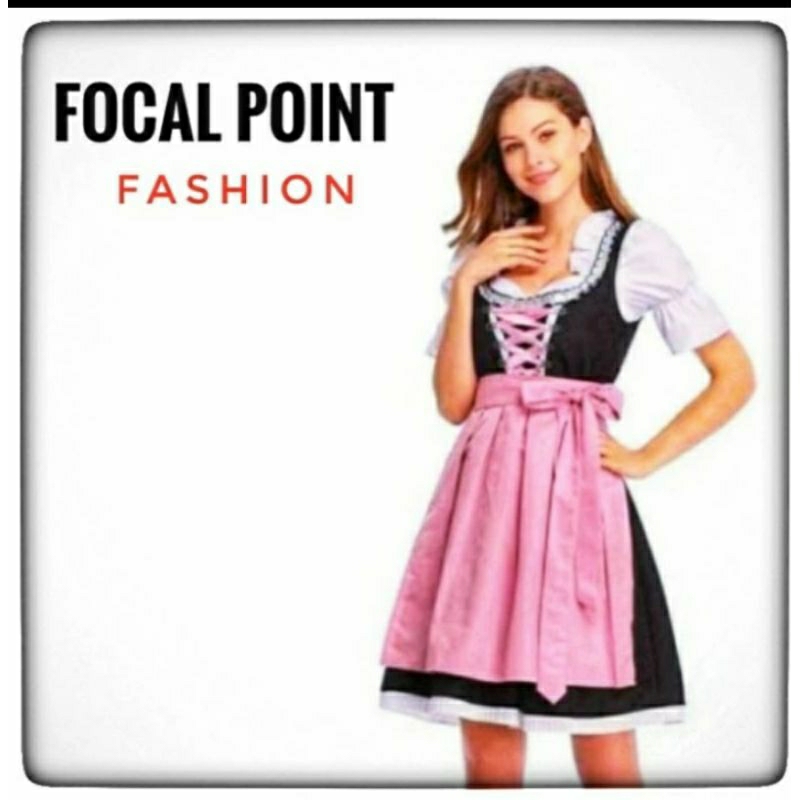 kostum Jerman Bavarian dirndl wanita dewasa Oktoberfest  costume