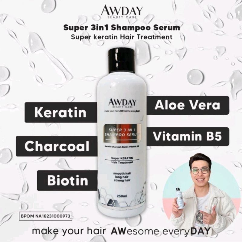 Awday super Keratin 3 in 1 sampo serum 250ml