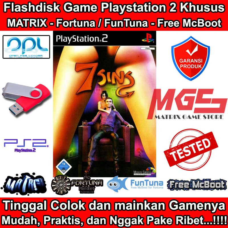 Flashdisk Game PS2 PS 2 7 Sins