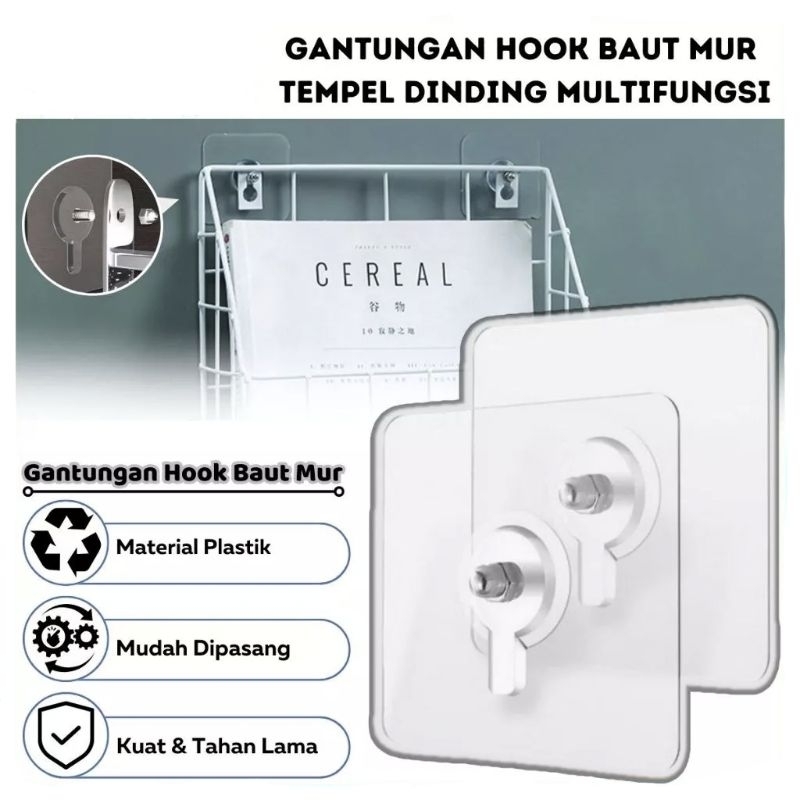 Mur Tempel Dinding Tanpa Bor - Pengganti Paku Tembok - Anti Air