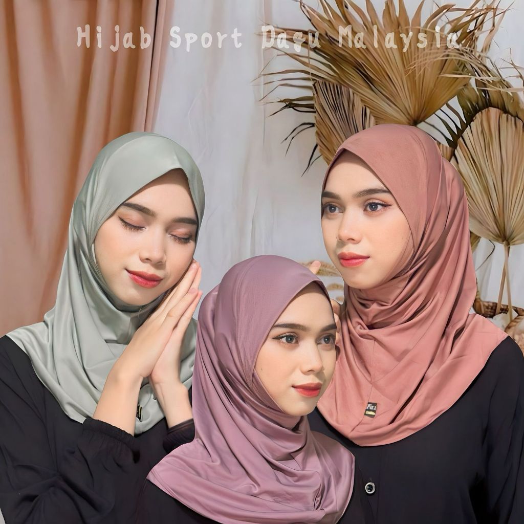Hijab Dagu Malaysia / Jilbab Sport Dagu Malaysia / Bergo Sport Dagu Malaysia