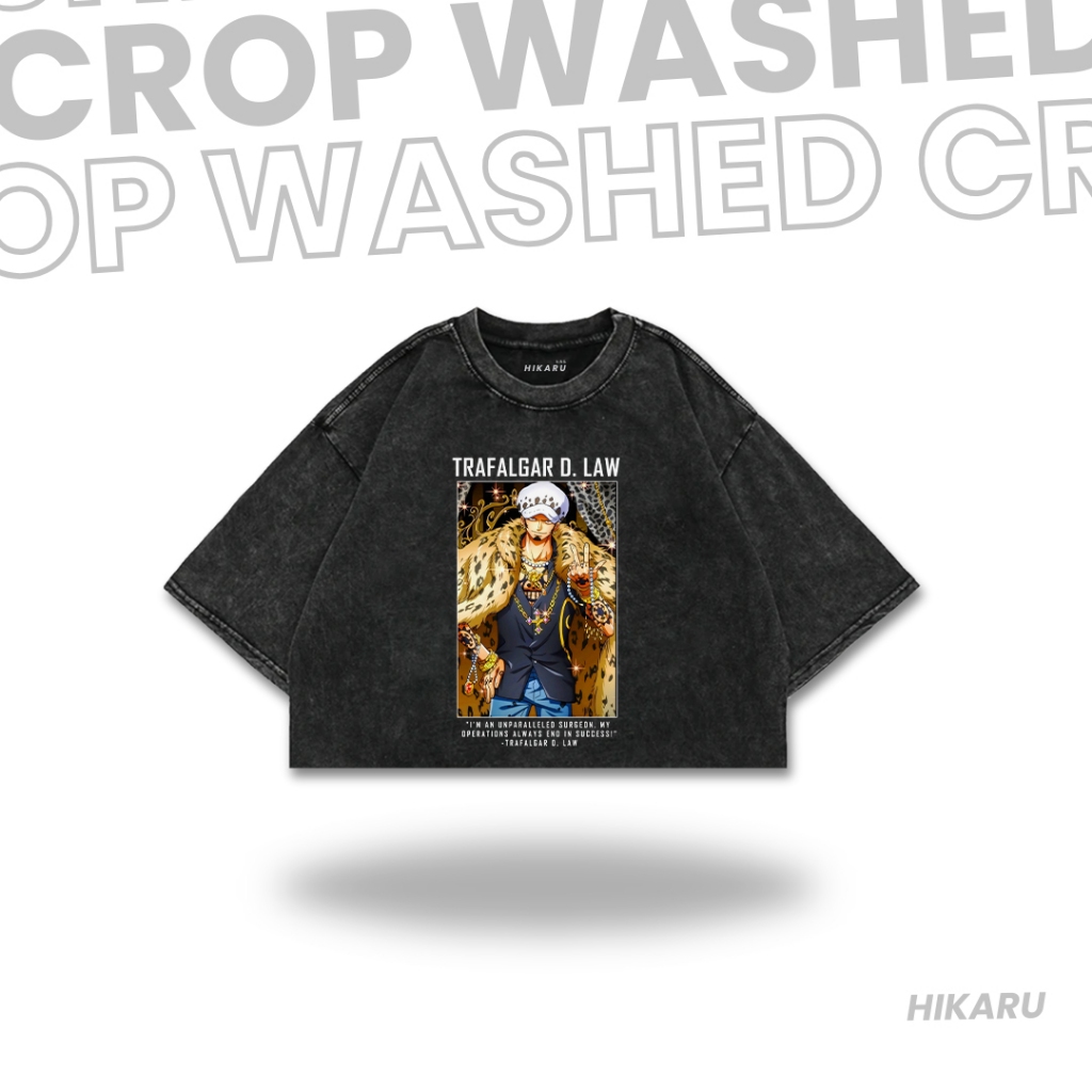 HIKARU Croptee LAW | ONE PIECE | kaos crop top | kaos anime | crop top anime | crop anime | anime cr