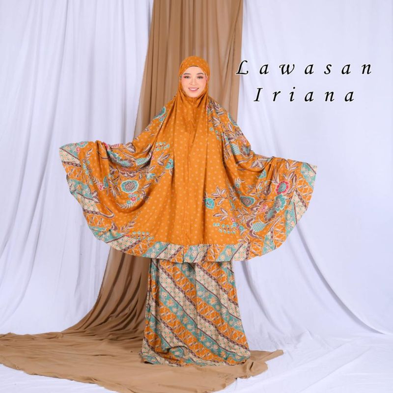 Mukena IRIANA Motif Batik Lawasan Rayon Premium JUMBO size