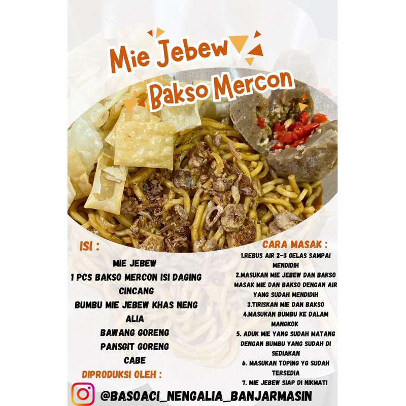 

MIE JEBEW NENG ALIA