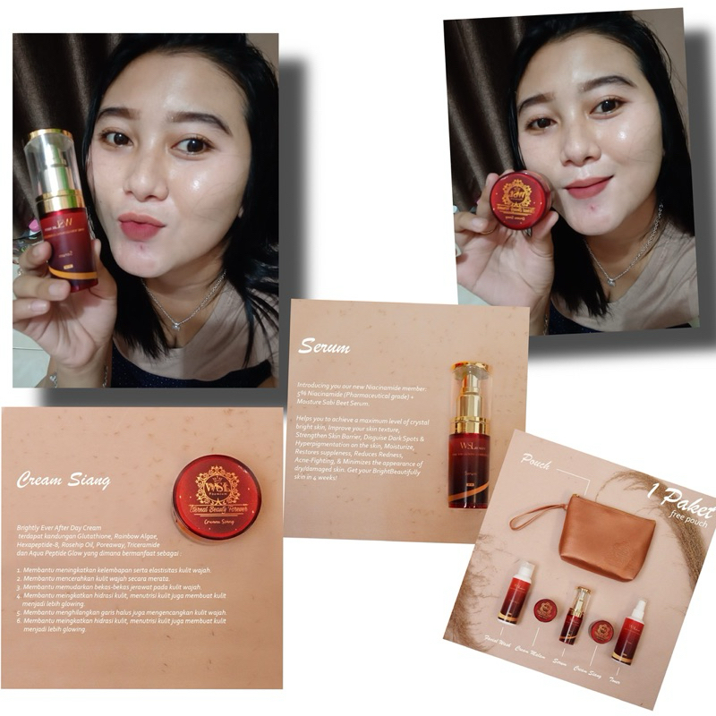 Wsl skincare free dus skincare serum whitening paket kumplit cuma dus