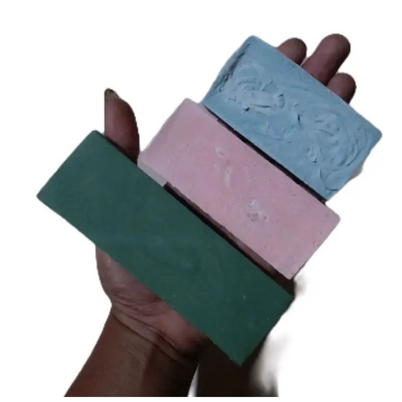 Paket Batu Poles Hijau Pink & Biru Muda