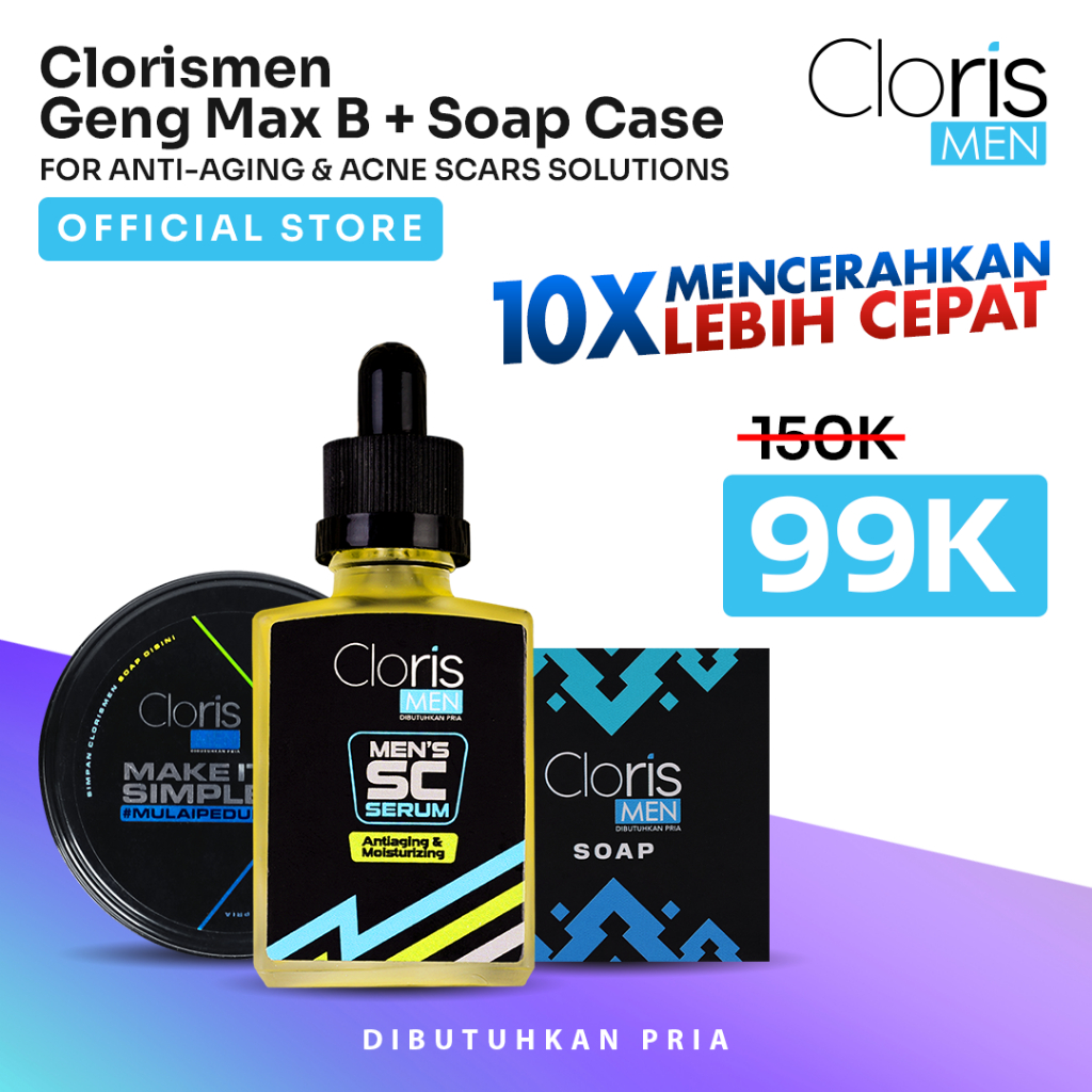 CLORISMEN PAKET ANTI BEKAS JERAWAT BOPENG . MENYAMARKAN BEKAS JERAWAT SAMPAI BOPENG